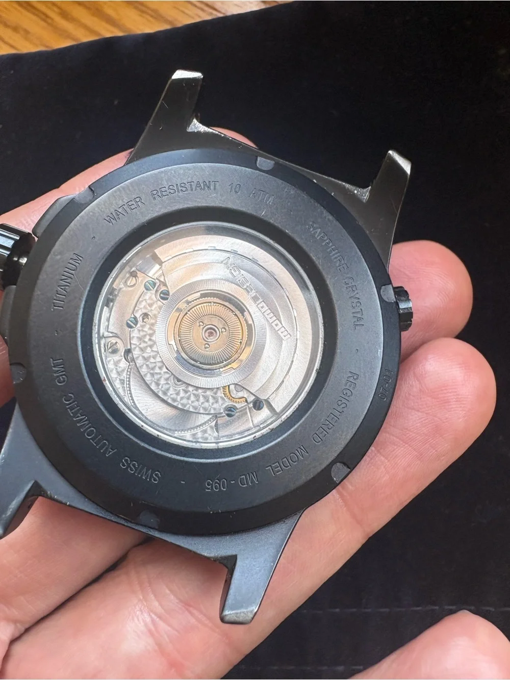 MOMO DESIGN BLACK PVD TITANIUM TIMEPIECE